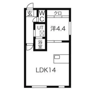 1LDKの間取り画像