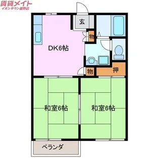 じゅねすしろやまA棟【1階】の間取り