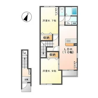 ラ ミア カーサ【2階】の間取り