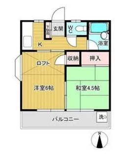 ドウェル春日町【2階】の間取り