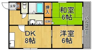 クレール恵彩【1階】の間取り