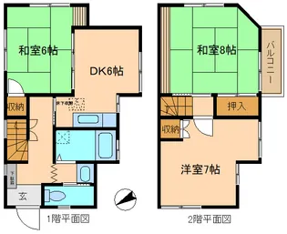 東京都北区志茂5【一戸建】の間取り