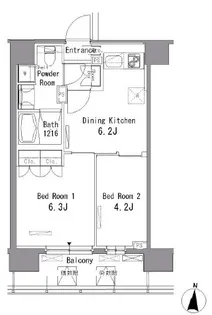 東京都江東区塩浜2【マンション】の間取り