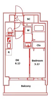エスティメゾン川崎ウエスト【4階】の間取り
