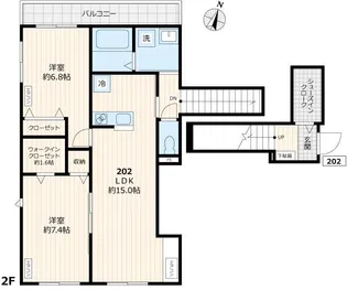 仮称)コートハウスN【2階】の間取り