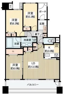 ナイス・ザ・プレジデントステージ宇都宮【8階】の間取り