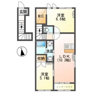 IXIA(イクシア)【2階】の間取り