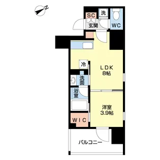 ザ・パークハビオ行徳駅前【7階】の間取り