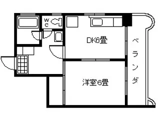 オーシャンハイツ【2階】の間取り