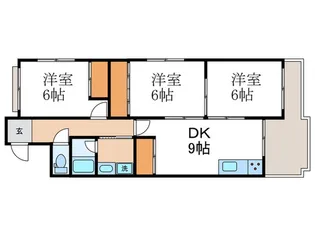 乾マンション【1階】の間取り