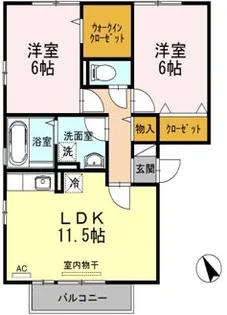 サンパレス引野【2階】の間取り