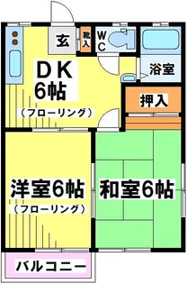 和恒ハイツ【2階】の間取り