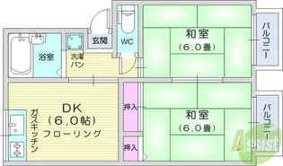 サニーハイツ【2階】の間取り
