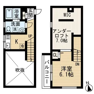 福岡県春日市桜ヶ丘7【アパート】の間取り