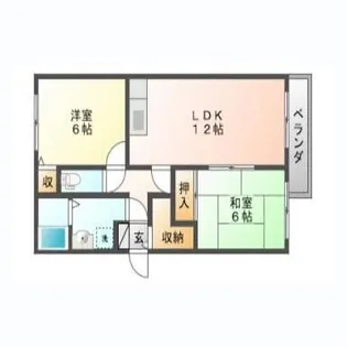 サンフレールカシハラ【1階】の間取り