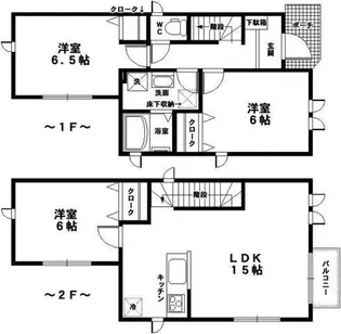 東京都北区滝野川4【一戸建】の間取り