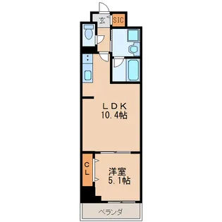 グランルクレ新栄ウエスト【4階】の間取り