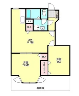 アデッソ湘南【1階】の間取り