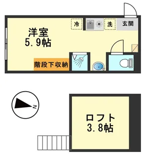 東京都江戸川区東小岩6【アパート】の間取り