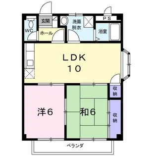 エスターテ原田【2階】の間取り