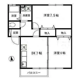 センチュリーガーデンD【1階】の間取り