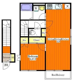 ルアナハウス【2階】の間取り