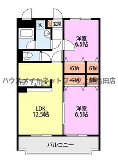ベルオーク戸野目【3階】の間取り