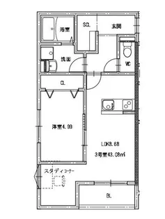リタリッチ東海学園駅前【2階】の間取り