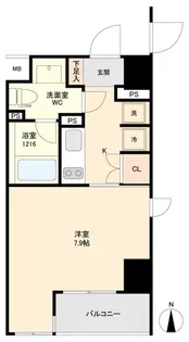 セリーズ門前仲町【7階】の間取り