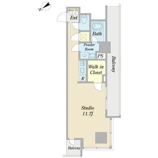 プロシード山下公園ザ・タワー【7階】の間取り