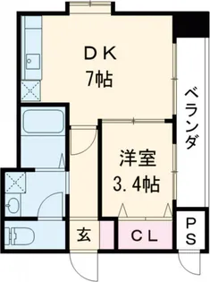 E.POPULARII【7階】の間取り