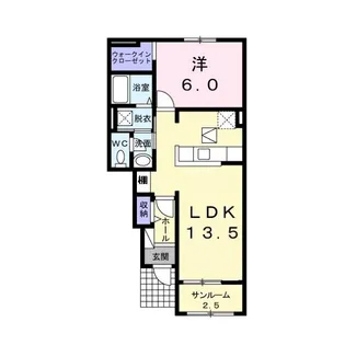サンクレスタA【1階】の間取り