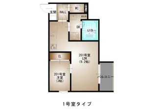 REGALEST牛田旭【1階】の間取り