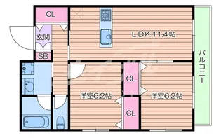 S.design SHOJAKU【3階】の間取り