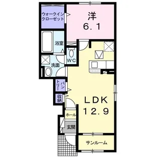 ポプラ I【1階】の間取り