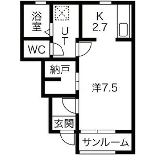 ウィローズ本通り【1階】の間取り