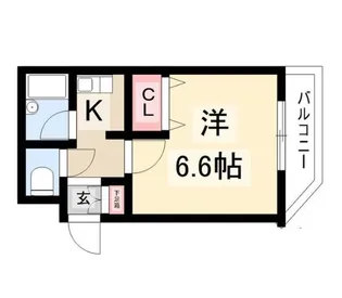 プロクシィスクエア安田通(プロクシィスクエアヤスダドオリ)【2階】の間取り