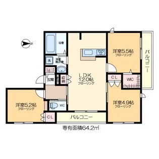 コンフォート中葛西【3階】の間取り