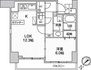 LUNIQ日本橋【3階】の間取り