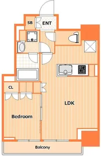 パークアクシス横濱関内SQUARE【10階】の間取り