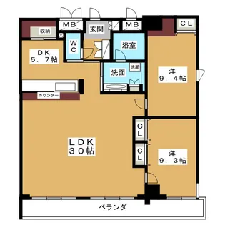 レジディア東桜II【6階】の間取り