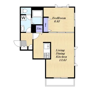 ラシーヌ中野島【3階】の間取り