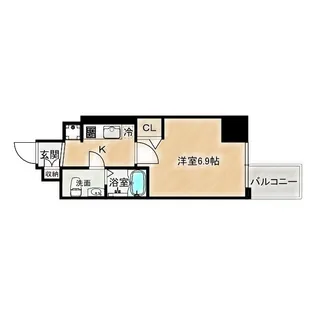 エグゼ大阪CITYルーエ【8階】の間取り