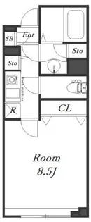 メゾン・ド・ヴィレ日本橋茅場町【1階】の間取り