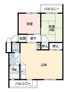 公社賃貸SMALIO 柱本【3階】の間取り
