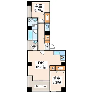 ラ シックセリーズ【12階】の間取り