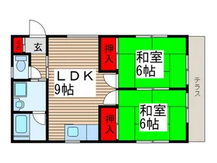 サンハイツ【1階】の間取り