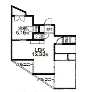 メゾンド童橋【1階】の間取り