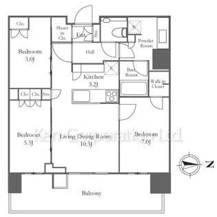 HARUMI FLAG SUN VILLAGE【11階】の間取り