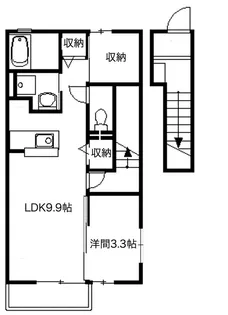 ハーベスト柵町【2階】の間取り
